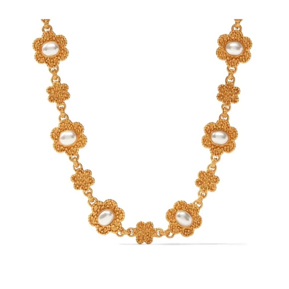 Julie Vos Jewelry - NWT Authentic Rare Julie Vos Flower Pearl Stations Statement Necklace